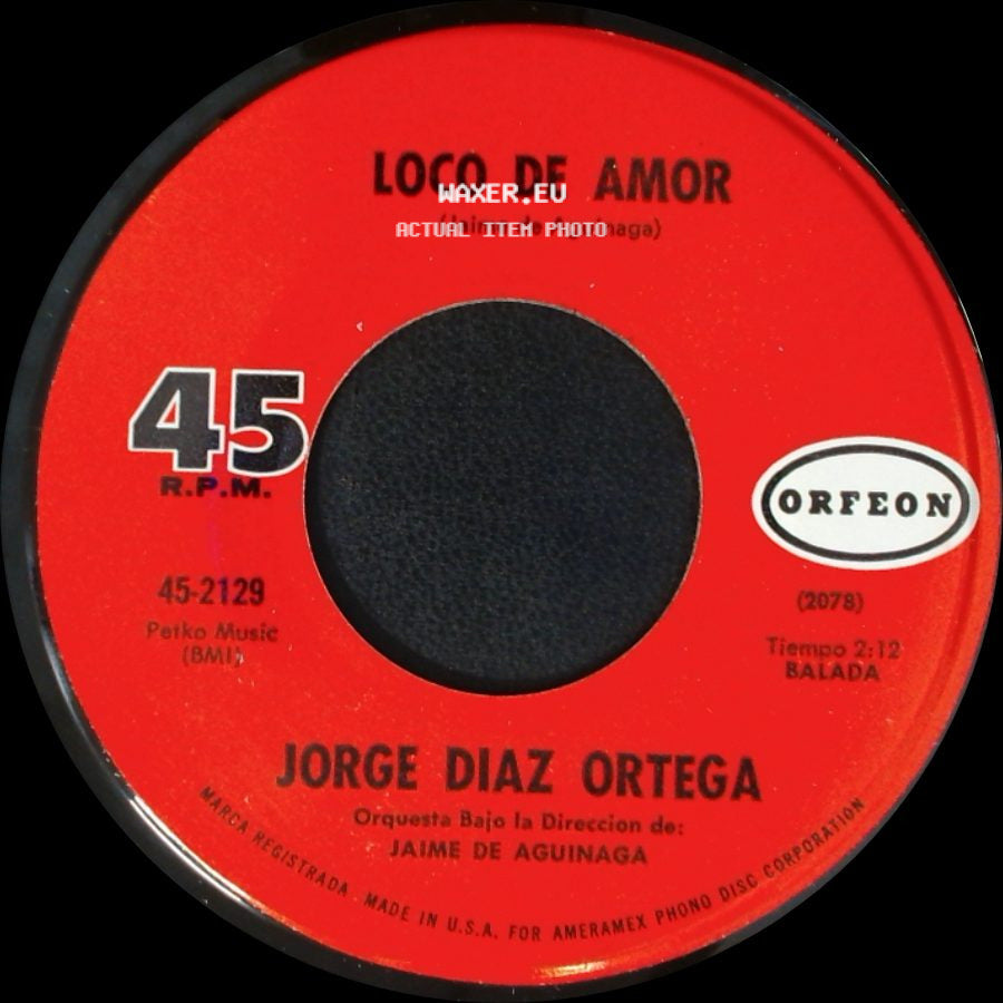Jorge Diaz Ortega - Tu Eres Como Un Angel / Loco De Amor side B