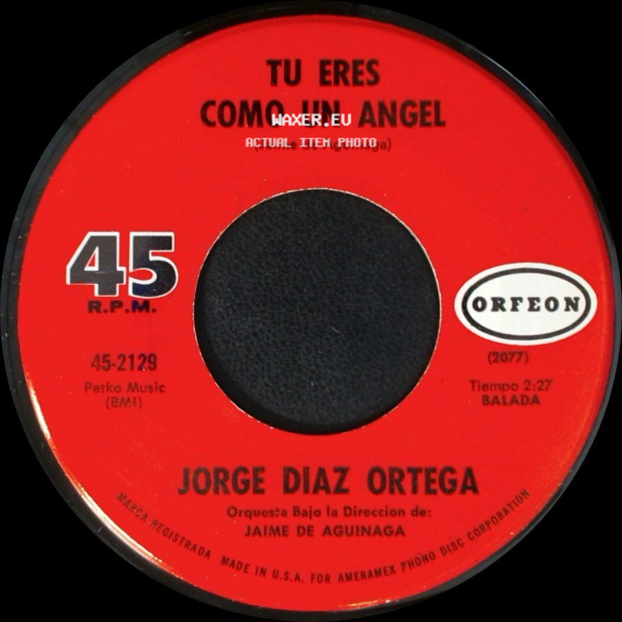 Jorge Diaz Ortega - Loco De Amor / Tu Eres Como Un Angel side B