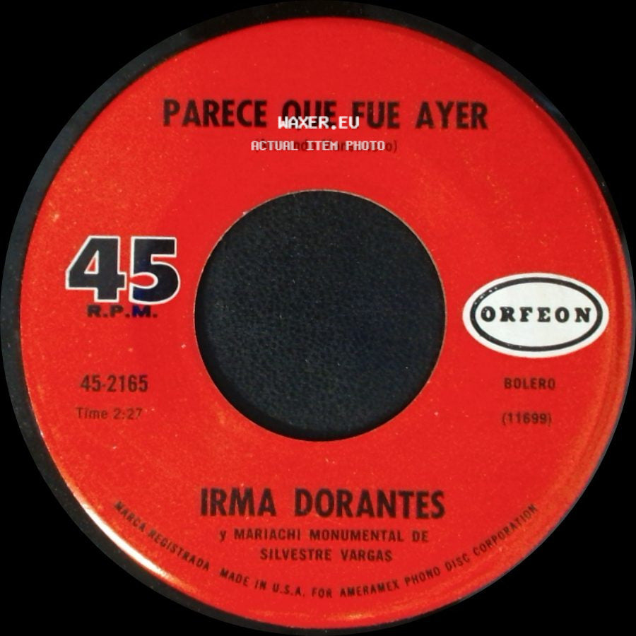 Irma Dorantes / Irma Dorantes Y Mariachi Monumental De Silvestre Vargas - Nadie / Parece Que Fue Ayer side B