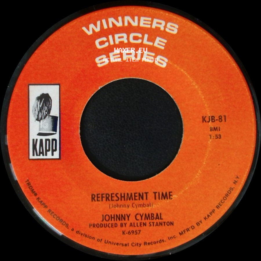 Johnny Cymbal - Mr. Bass Man / Refreshment Time side B