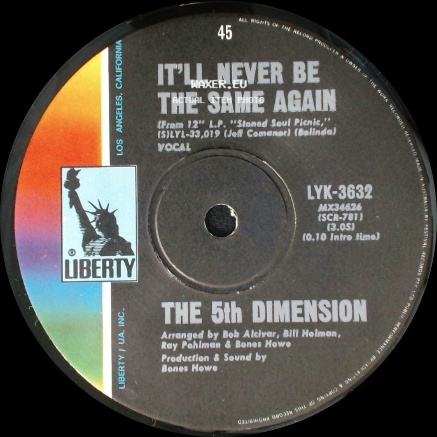 The 5Th Dimension - It'll Never Be The Same Again / The Girls' Song side A