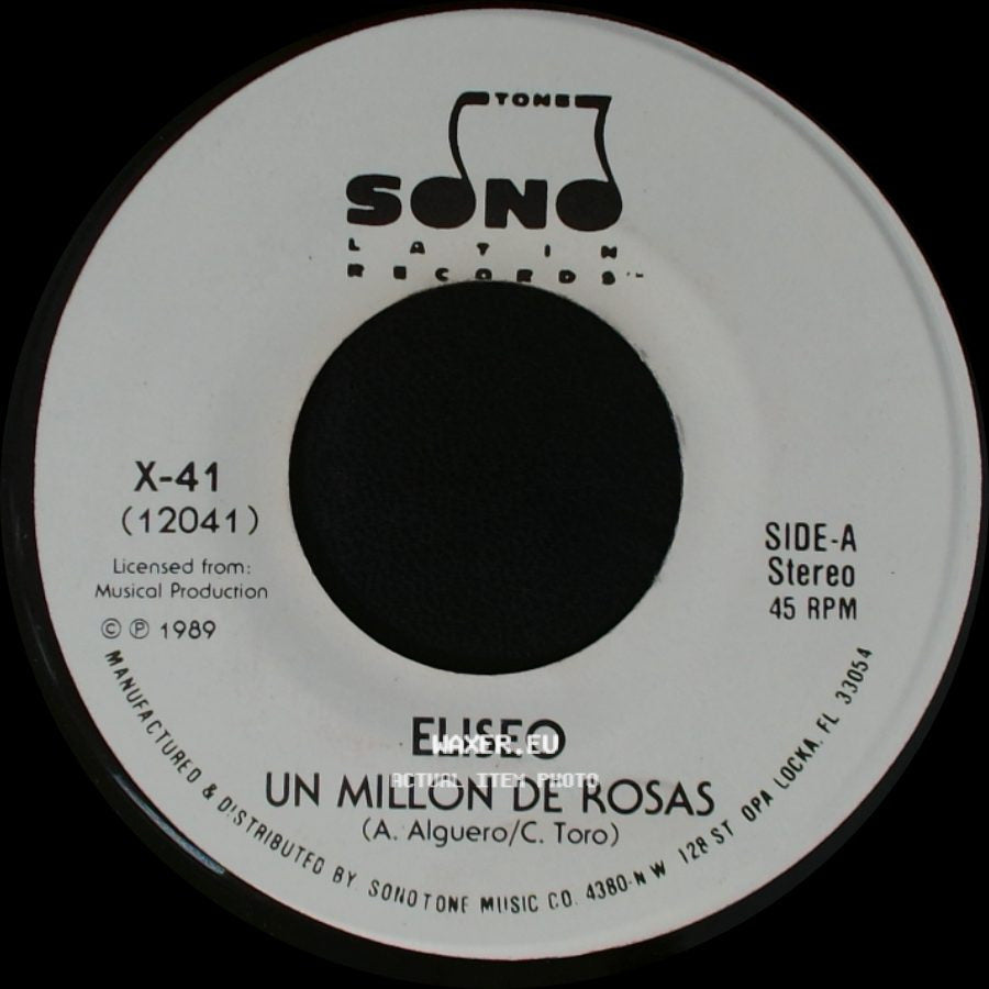 Eliseo - Un Millon De Rosas / Un Millon De Rosas side A