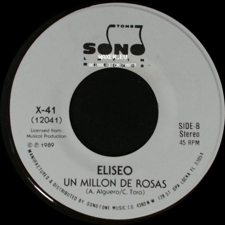 Eliseo - Un Millon De Rosas / Un Millon De Rosas side B