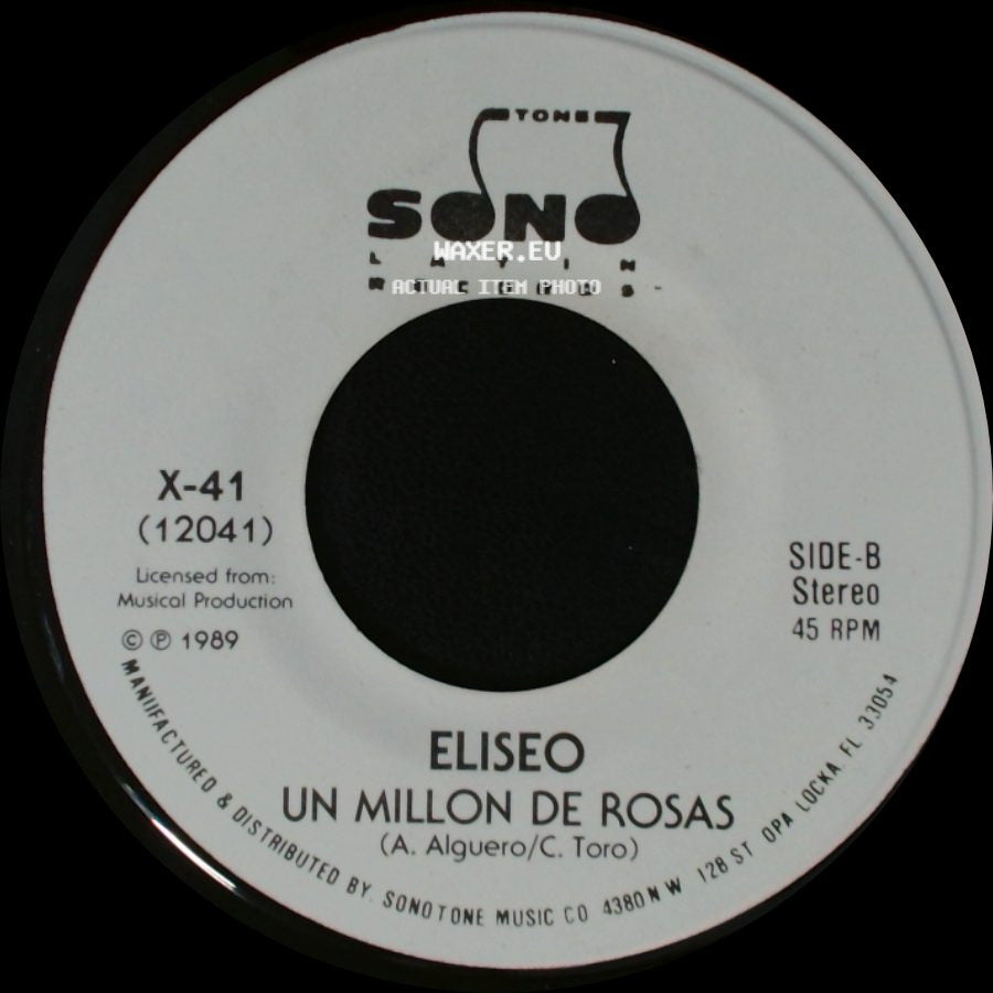 Eliseo - Un Millon De Rosas / Un Millon De Rosas side B