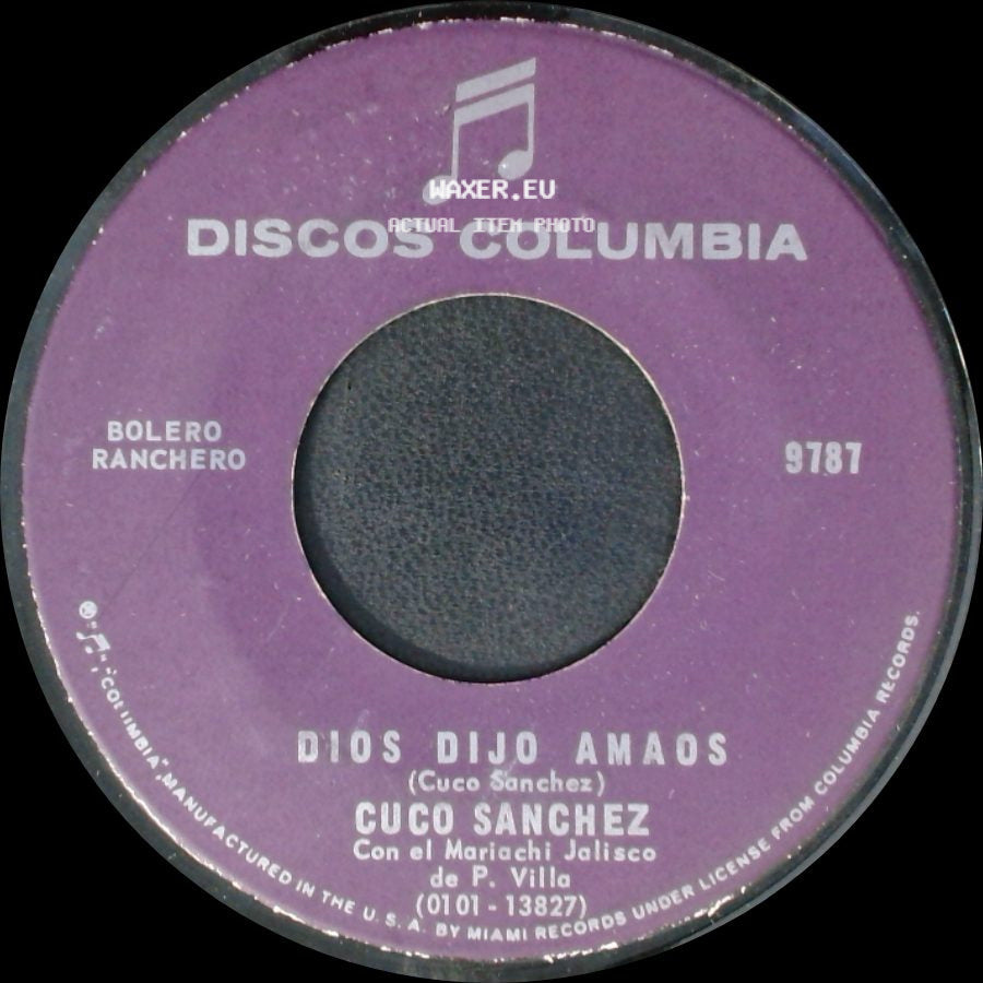 Cuco Sanchez - Dios Dijo Amao (Cuco Sanchez) / El Pescador De Estrellas side A