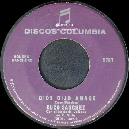 Cuco Sanchez - Dios Dijo Amao (Cuco Sanchez) / El Pescador De Estrellas side A