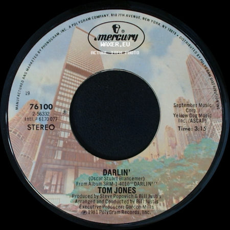 Tom Jones - I Don't Want To Know You That Well / Darlin' side B