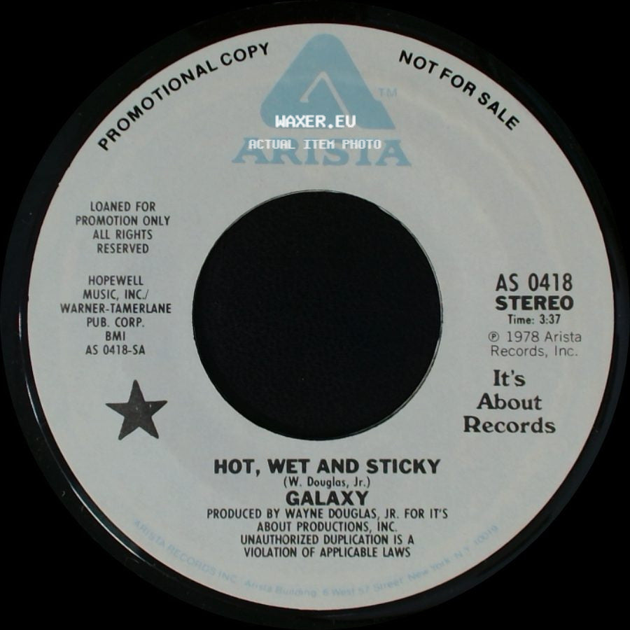 Galaxy - Hot, Wet And Sticky / Hot, Wet And Sticky side B