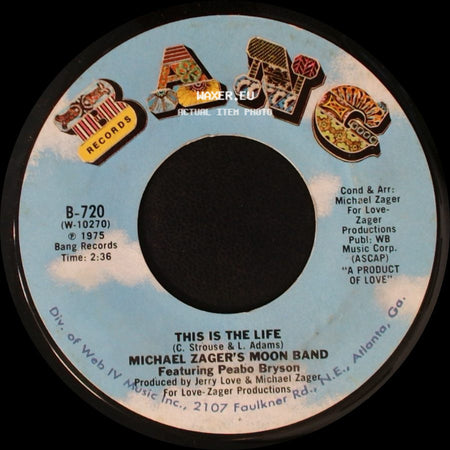 Michael Zager's Moon Band / Michael Zager's Moon Band Featuring Peabo Bryson - Do It With Feeling / This Is The Life side B
