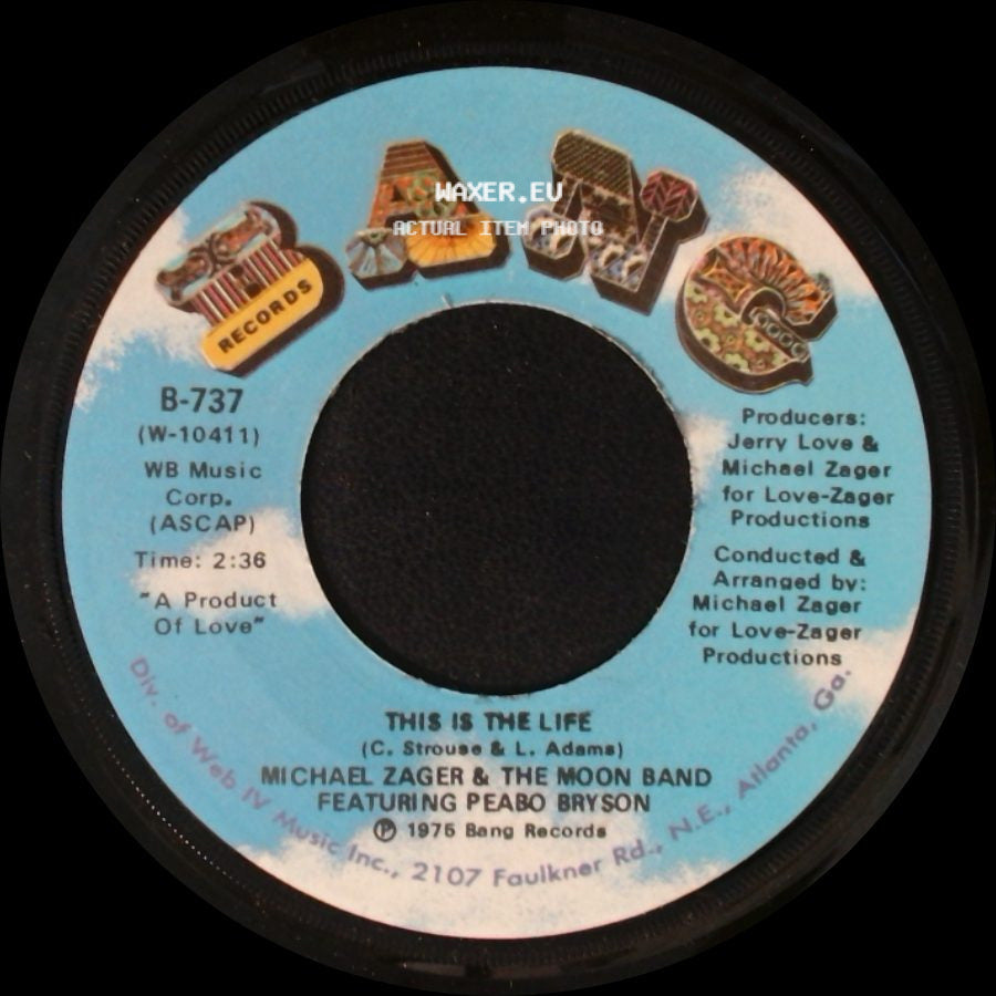 Michael Zager & The Moon Band Featuring Peabo Bryson - This Is The Life / Do It With Feeling side A