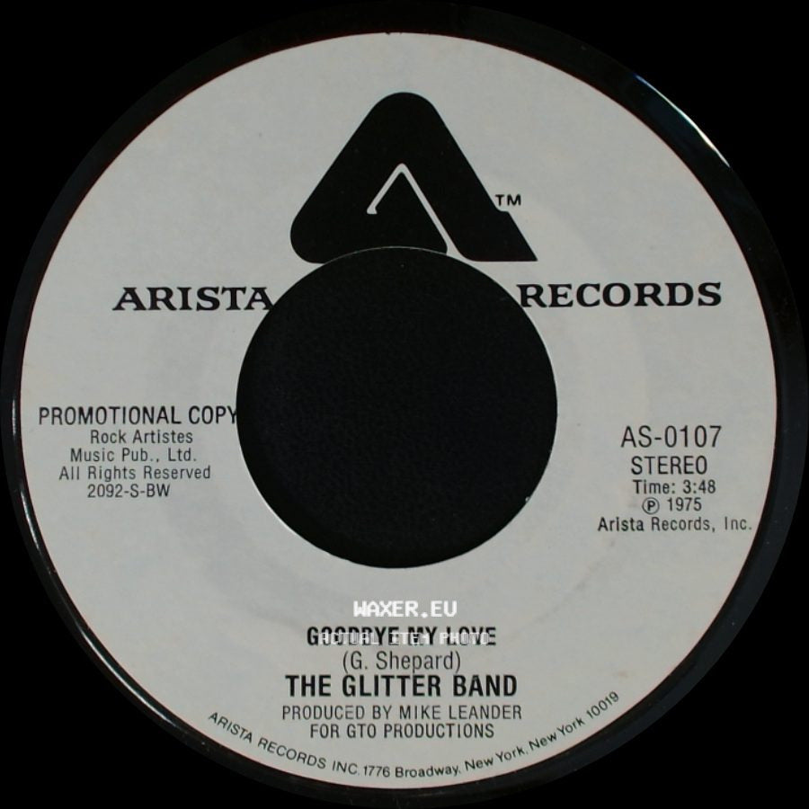 The Glitter Band - Goodbye My Love / Goodbye My Love side B