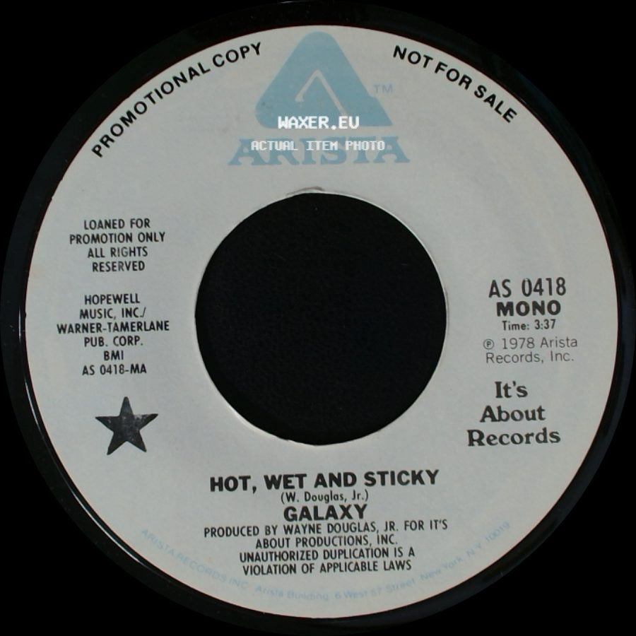 Galaxy - Hot, Wet And Sticky / Hot, Wet And Sticky side B