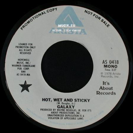 Galaxy - Hot, Wet And Sticky / Hot, Wet And Sticky side B
