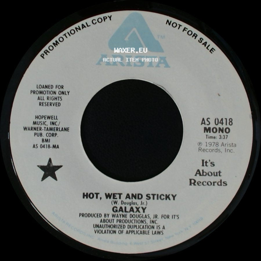 Galaxy - Hot, Wet And Sticky / Hot, Wet And Sticky side B