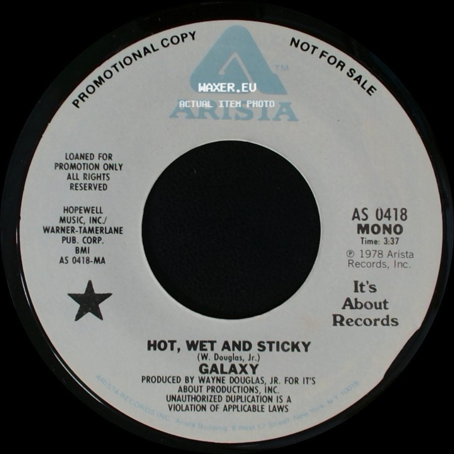 Galaxy - Hot, Wet And Sticky / Hot, Wet And Sticky side B