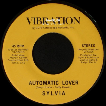 Sylvia - Stop Boy / Automatic Lover side B