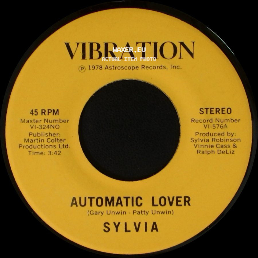 Sylvia - Stop Boy / Automatic Lover side B