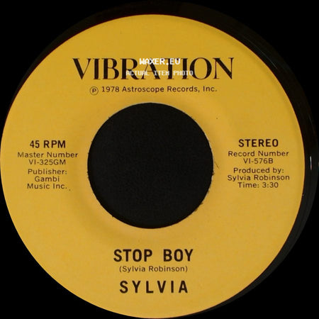 Sylvia - Automatic Lover / Stop Boy side B