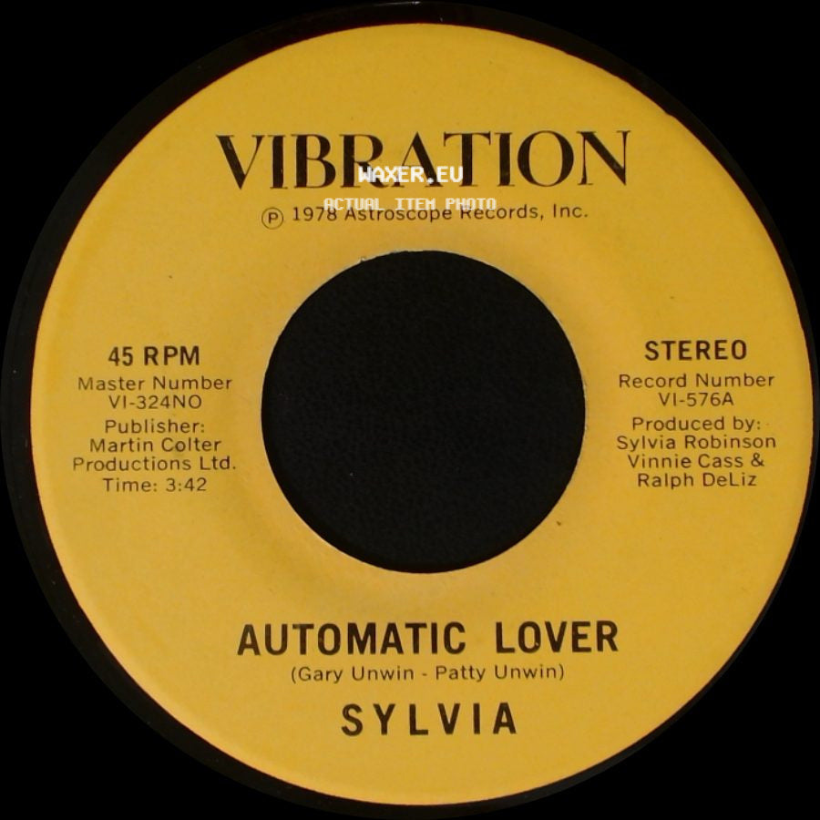Sylvia - Stop Boy / Automatic Lover side B