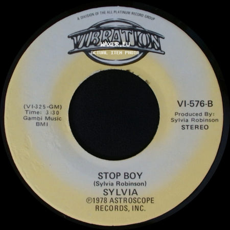 Sylvia - Automatic Lover / Stop Boy side B