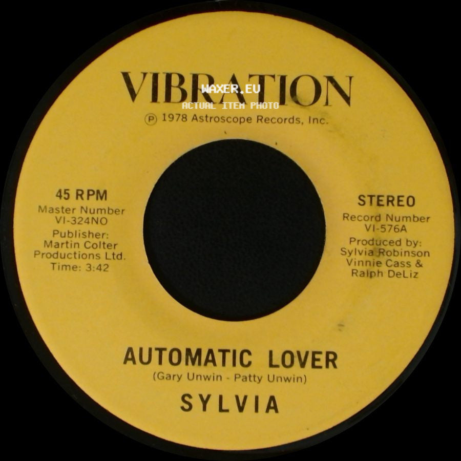 Sylvia - Stop Boy / Automatic Lover side B
