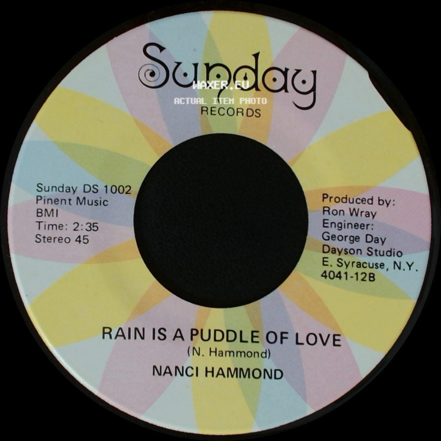 Nanci Hammond - You Were Made Just For Me / Rain Is A Puddle Of Love side B