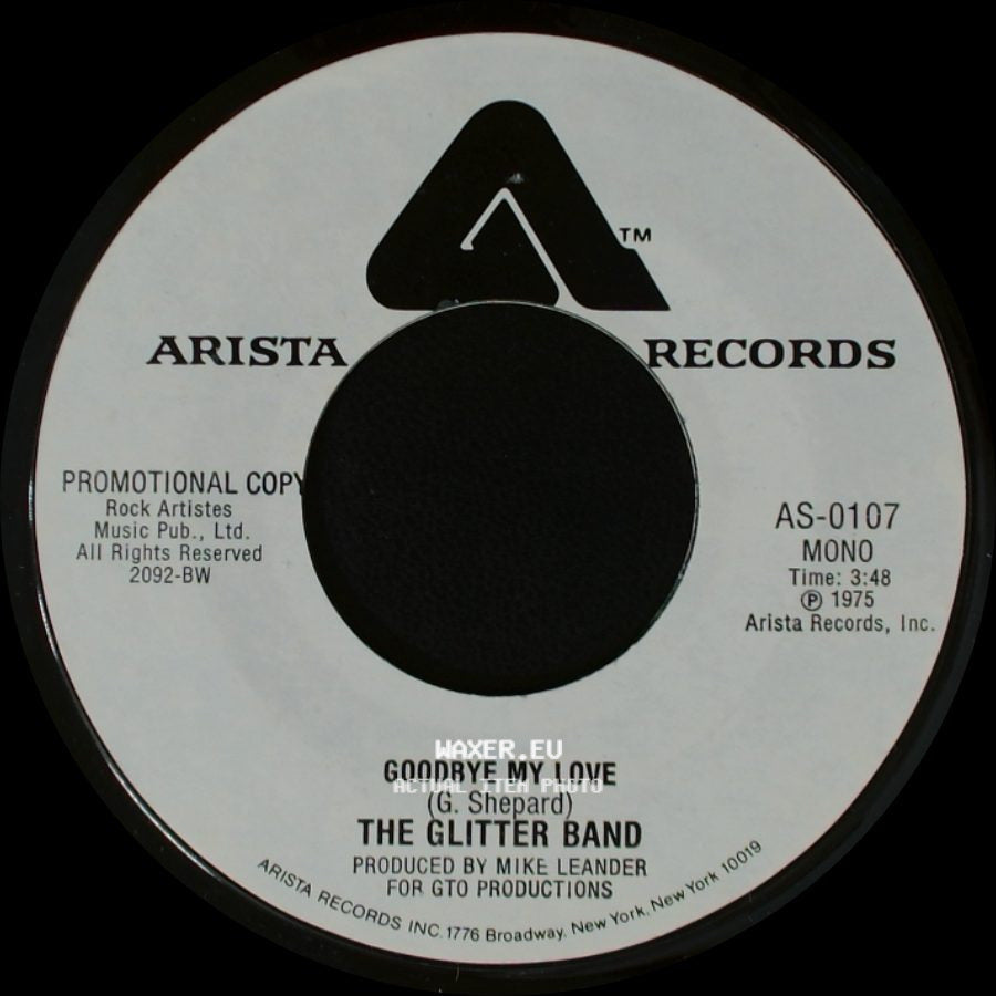 The Glitter Band - Goodbye My Love / Goodbye My Love side B