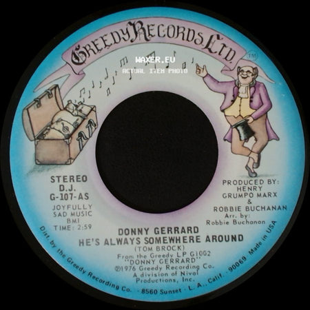Donny Gerrard - He's Always Somewhere Around / He's Always Somewhere Around side A