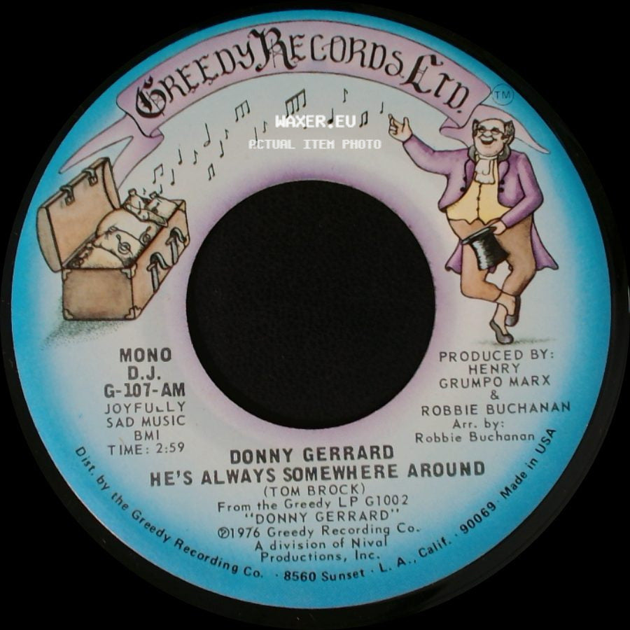 Donny Gerrard - He's Always Somewhere Around / He's Always Somewhere Around side B