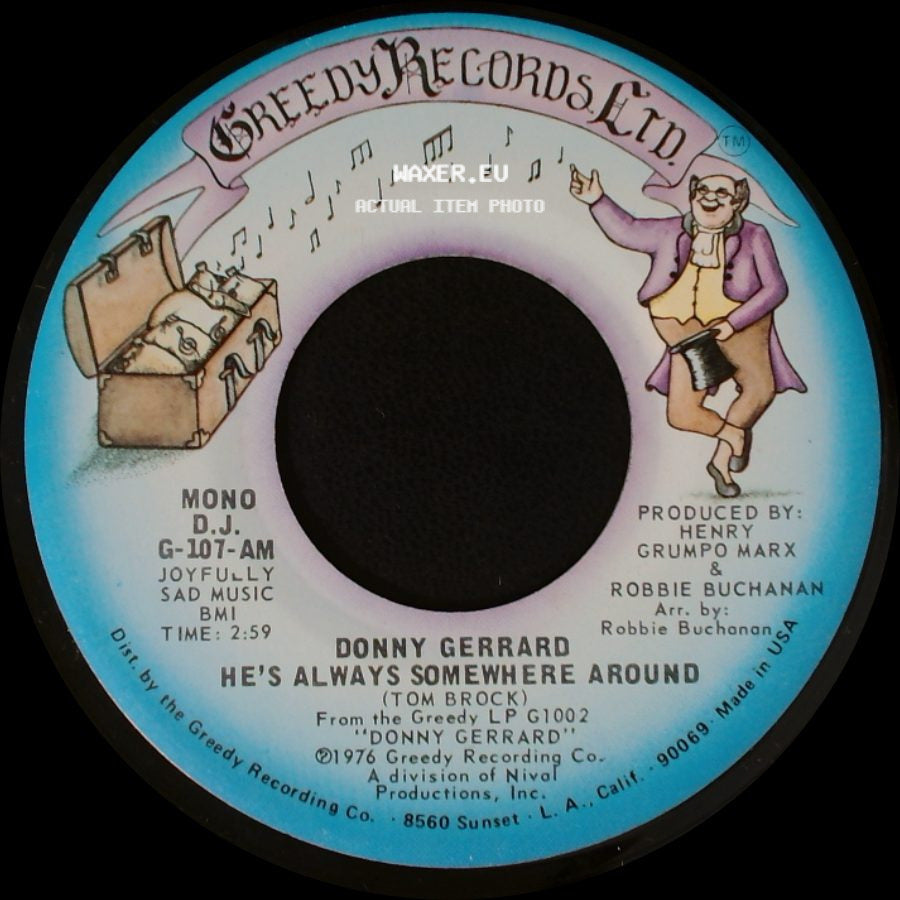 Donny Gerrard - He's Always Somewhere Around / He's Always Somewhere Around side B