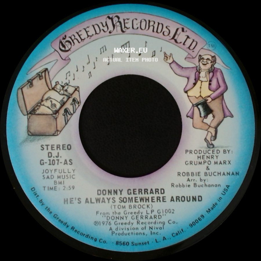 Donny Gerrard - He's Always Somewhere Around / He's Always Somewhere Around side A