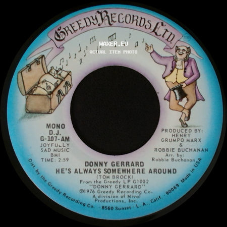 Donny Gerrard - He's Always Somewhere Around / He's Always Somewhere Around side B