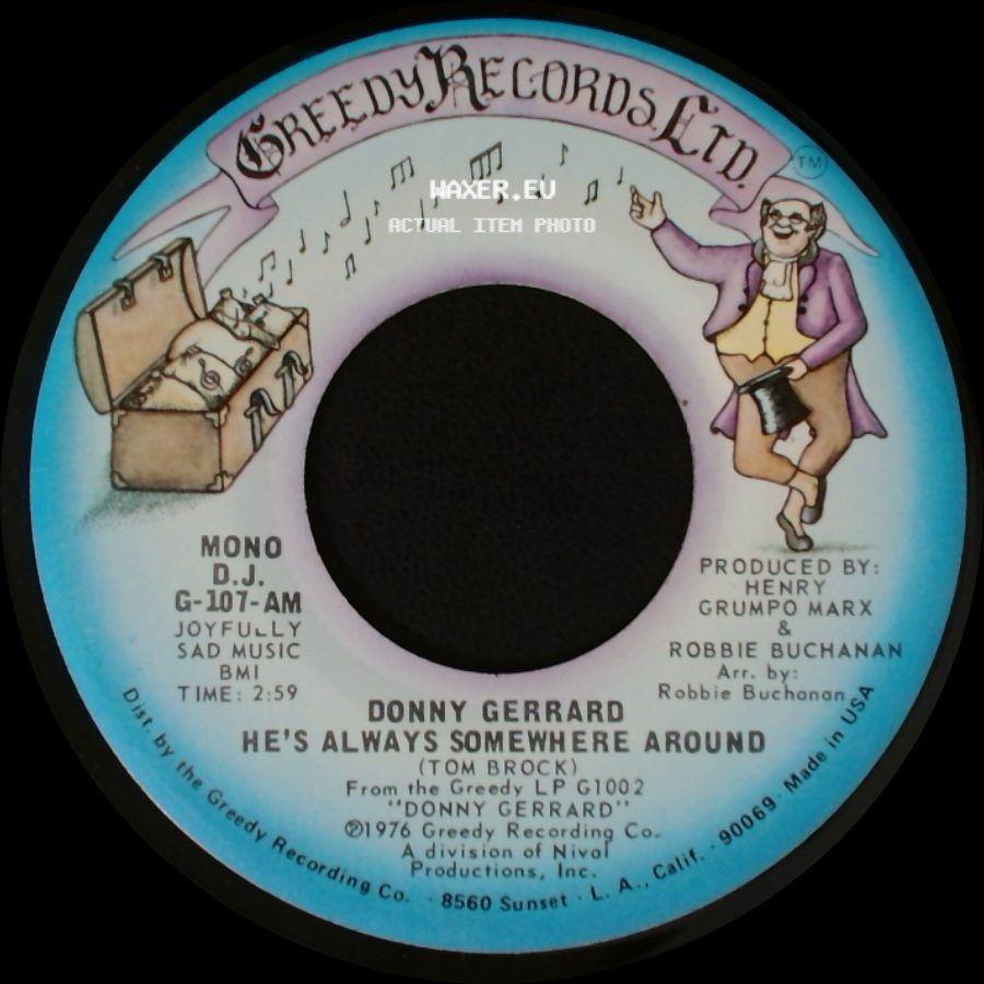 Donny Gerrard - He's Always Somewhere Around / He's Always Somewhere Around side B
