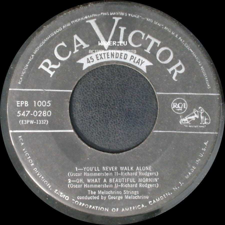 The Melachrino Strings - May The Good Lord Bless And Keep You / I'll See You Again / You'll Never Walk Alone / Oh, What A Beautiful Mornin' side B