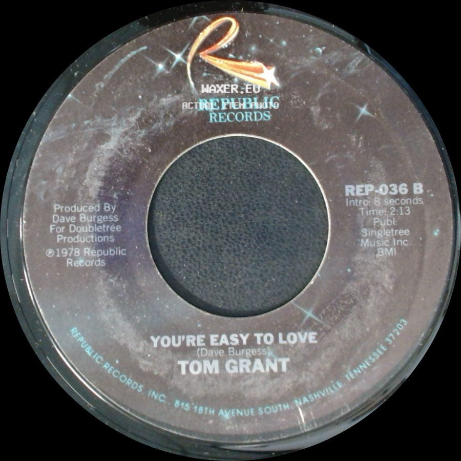 Tom Grant - You're Easy To Love / If You Could See You Through My Eyes side A
