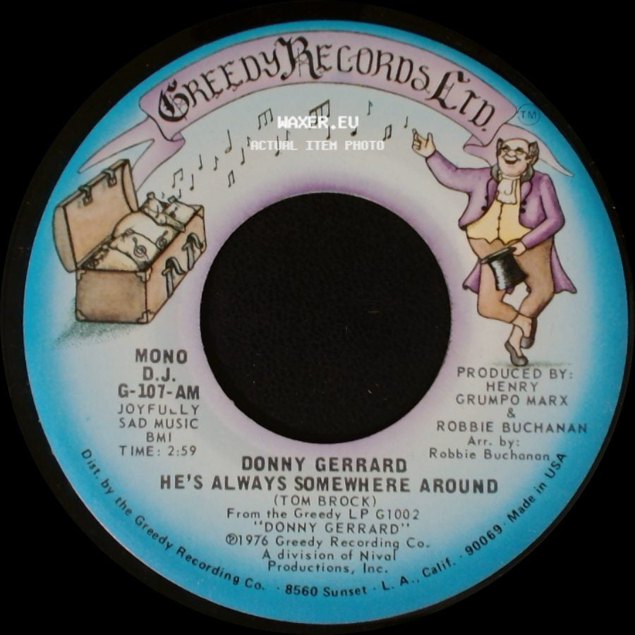 Donny Gerrard - He's Always Somewhere Around / He's Always Somewhere Around side A