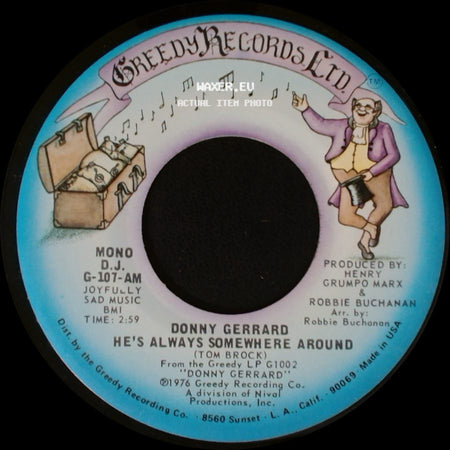 Donny Gerrard - He's Always Somewhere Around / He's Always Somewhere Around side A