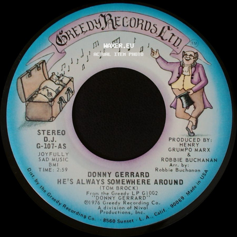 Donny Gerrard - He's Always Somewhere Around / He's Always Somewhere Around side B
