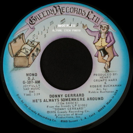 Donny Gerrard - He's Always Somewhere Around / He's Always Somewhere Around side A
