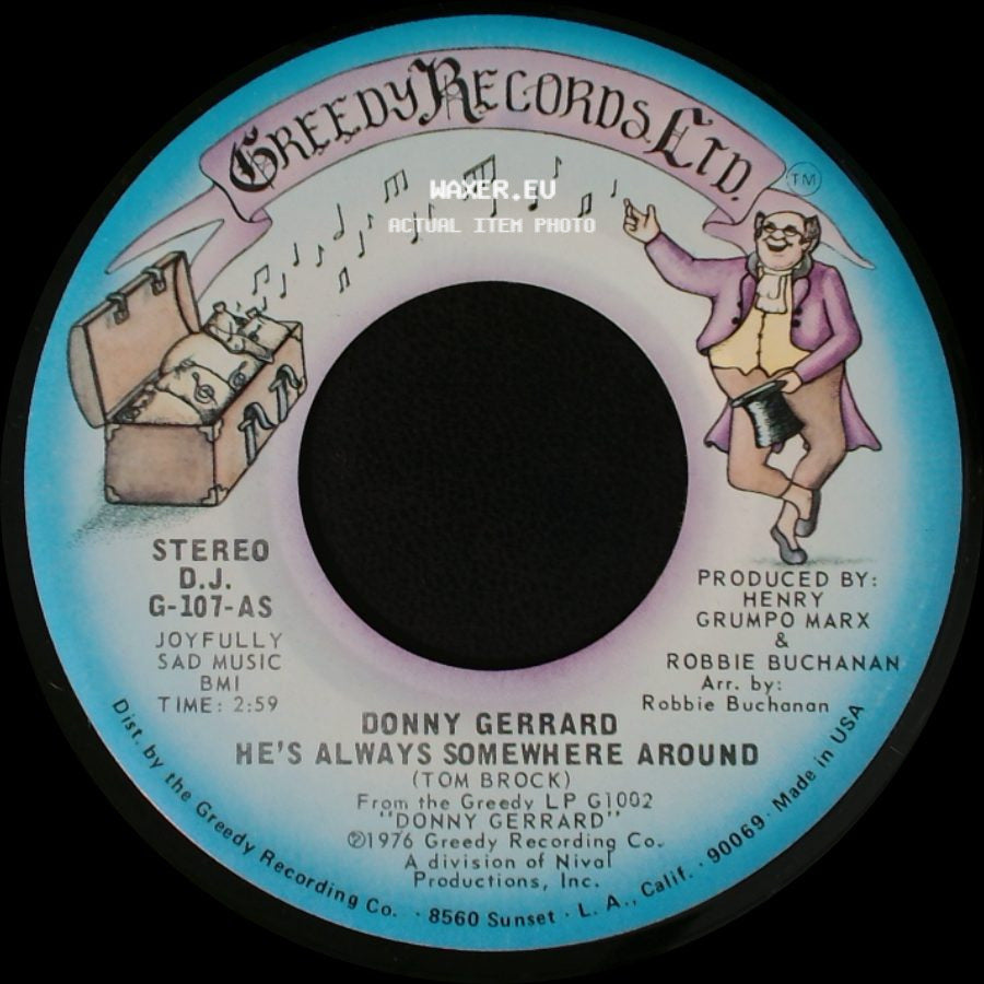 Donny Gerrard - He's Always Somewhere Around / He's Always Somewhere Around side B