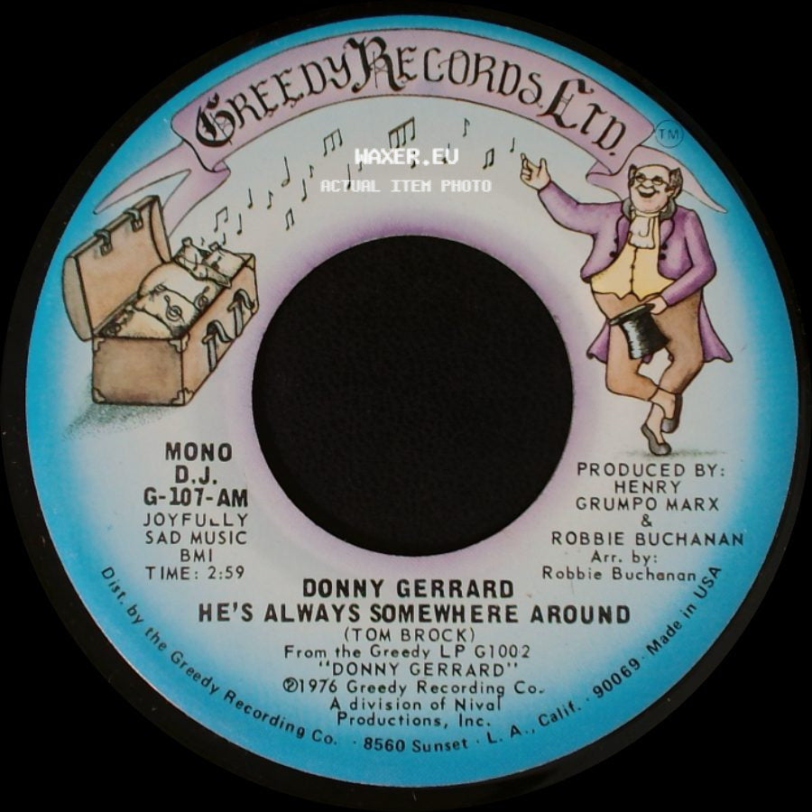 Donny Gerrard - He's Always Somewhere Around / He's Always Somewhere Around side A