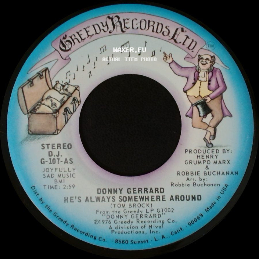 Donny Gerrard - He's Always Somewhere Around / He's Always Somewhere Around side B