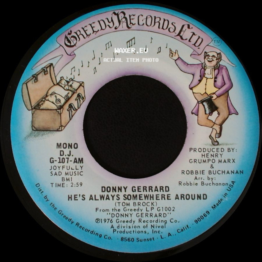 Donny Gerrard - He's Always Somewhere Around / He's Always Somewhere Around side A