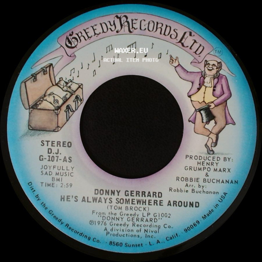 Donny Gerrard - He's Always Somewhere Around / He's Always Somewhere Around side B