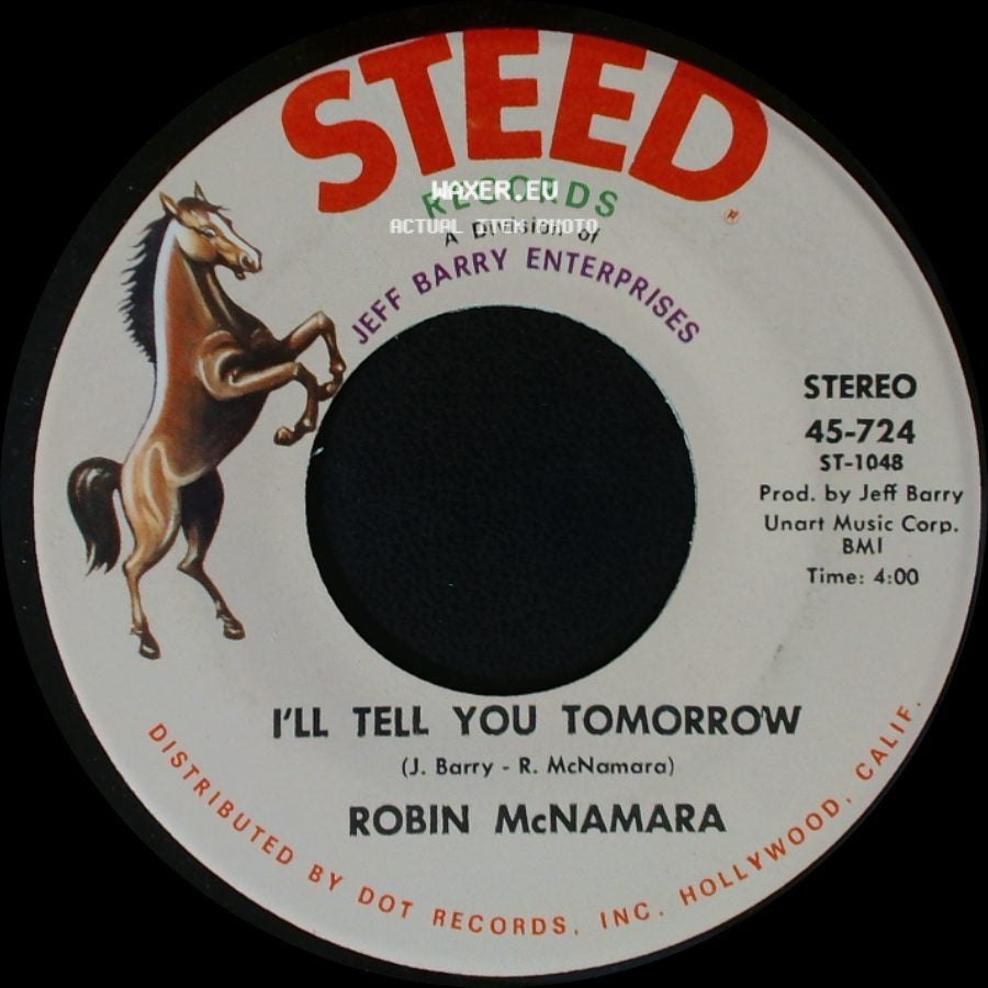 Robin Mcnamara - Lay A Little Lovin' On Me / I'll Tell You Tomorrow side B