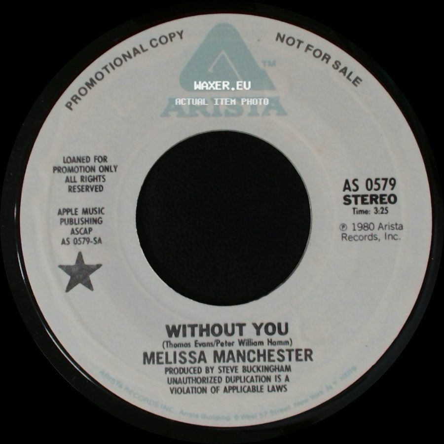 Melissa Manchester - Without You / Without You side A