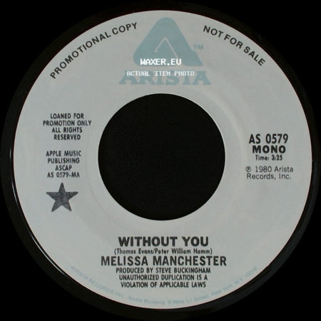 Melissa Manchester - Without You / Without You side B