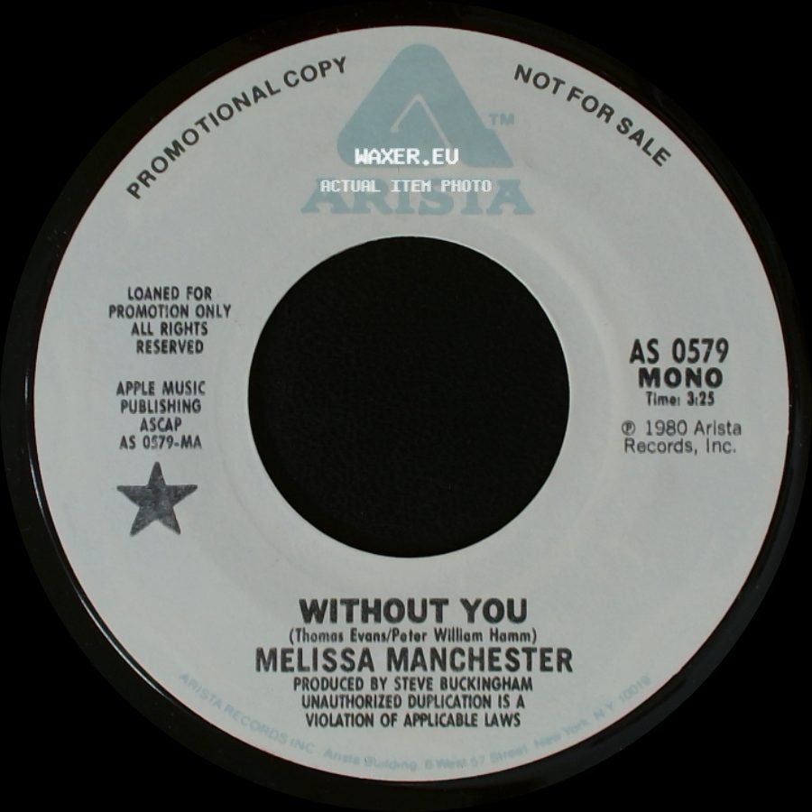 Melissa Manchester - Without You / Without You side B