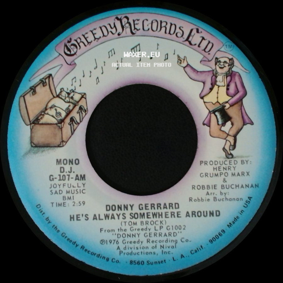 Donny Gerrard - He's Always Somewhere Around / He's Always Somewhere Around side A