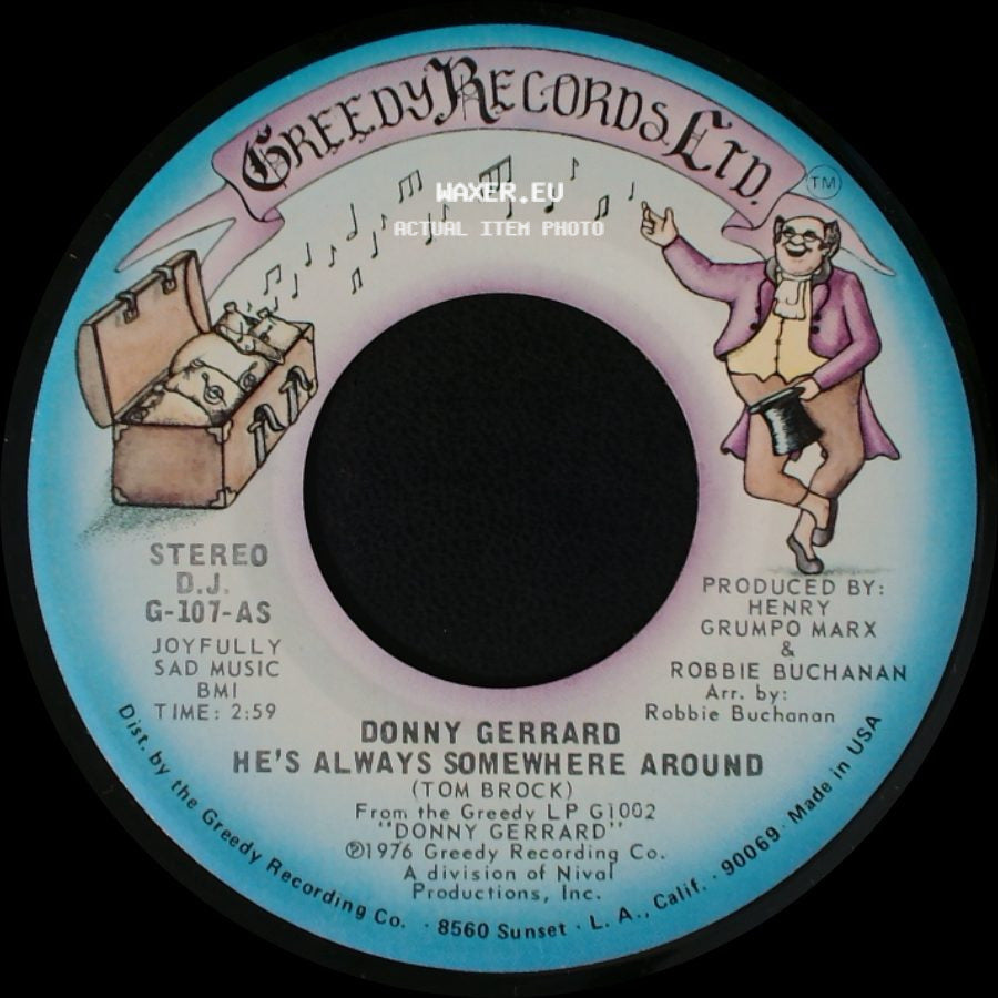 Donny Gerrard - He's Always Somewhere Around / He's Always Somewhere Around side B
